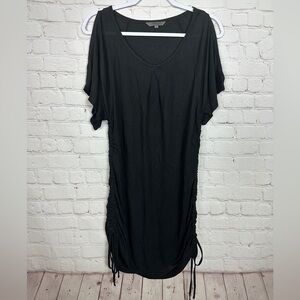 Eryn Brinie rayon cold shoulder side cinch dress beachy casual comfort,‎ sz S
